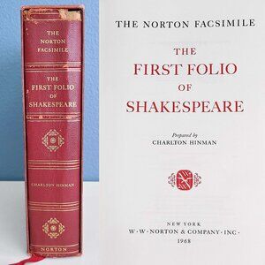 RARE Shakespeare’s First Folio Facsimile ~ 1st Edition Oct 1968